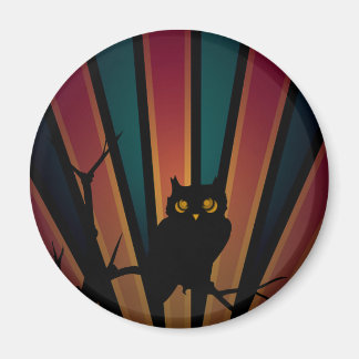 Imã Owl Sunset Magnet