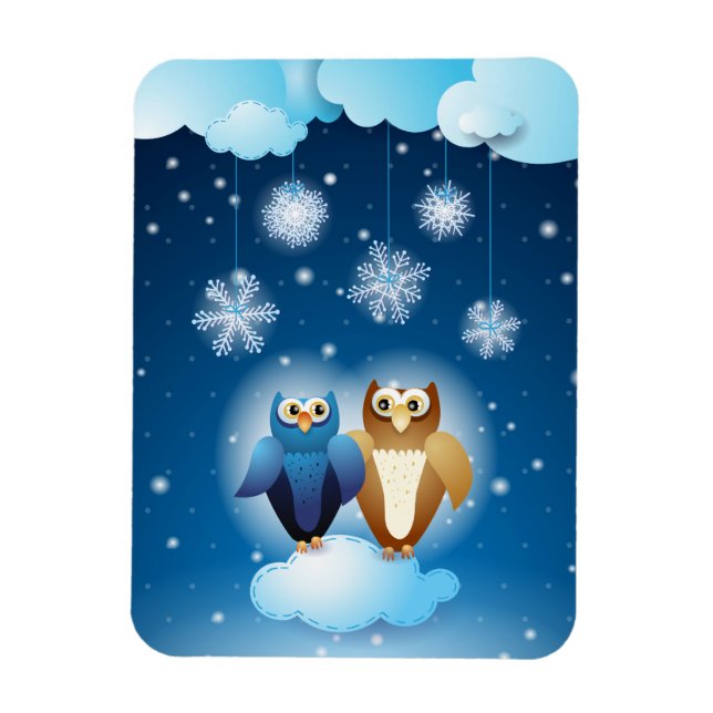 Ímã Owls in love, magnet (Vertical)