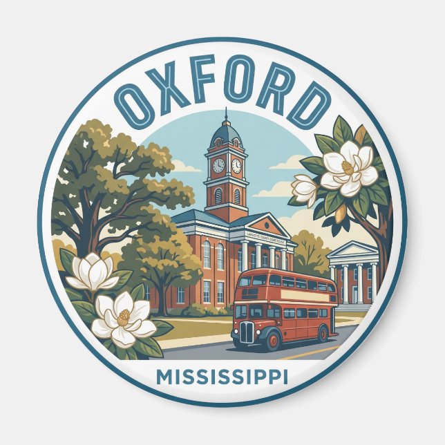 Imã Oxford Mississippi (Frente)