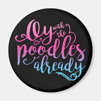 Imã Oy Com Poodles Já Magnet