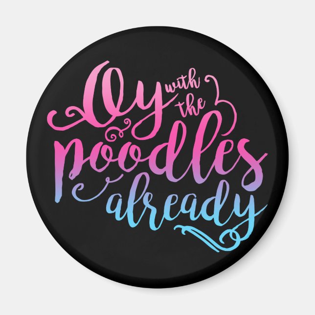 Imã Oy Com Poodles Já Magnet (Frente)