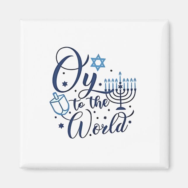 Imã Oy to the World Hanukkah Jewish Engraçado (Frente)
