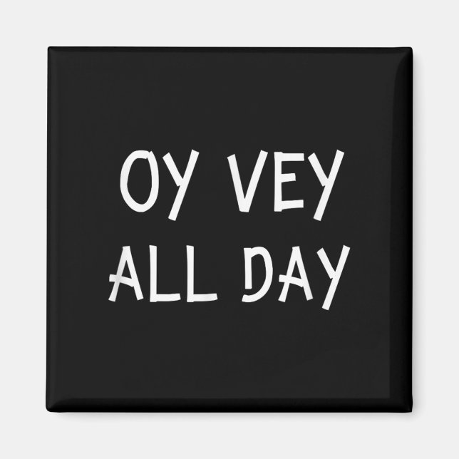Imã Oy Vey All Day Jewish Yiddish Quote Kosher Gym Ver (Frente)