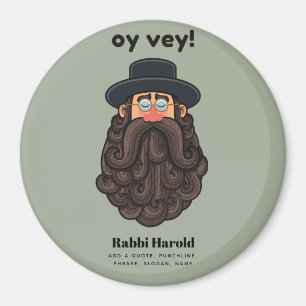 Imã OY VEY! Funny RABBI Peronalizado