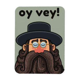 Ímã OY VEY! Funny RABBI Peronalizado