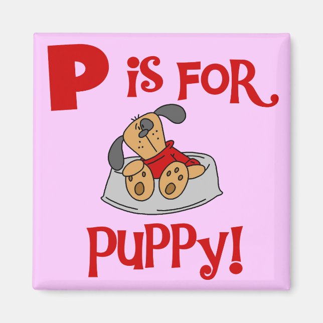 Imã P é para o camiseta e os presentes do filhote de c (Frente)