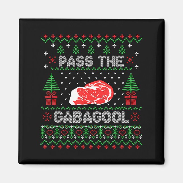 Imã P The Gabagool Tacky Ugly Christmas Sweater For Me (Frente)