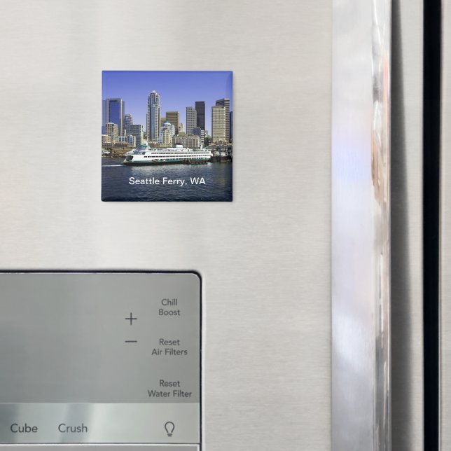 Imã Pacífico Noroeste de Seattle Ferry e Edifícios (In Situ (Fridge))