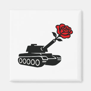 Imã Pacifismo anti-guerra do tanque de Rosa Floral