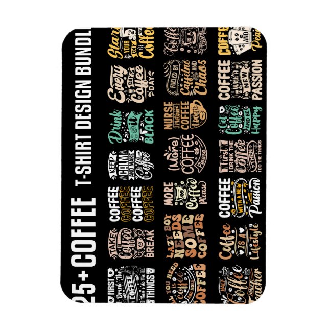 Ímã Pacote de design de Camisa do Café T (Vertical)