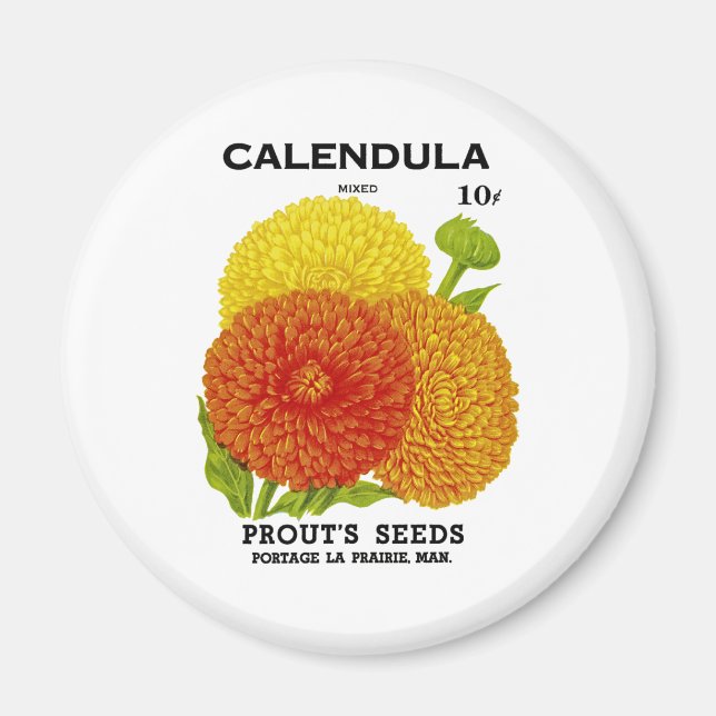 Imã Pacote de Semente de Vintagem do Calendário (Frente)