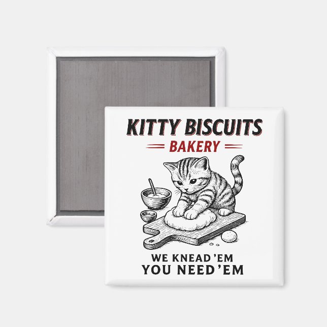 Imã Padaria de Biscoitos gatinhos (Front/Back)