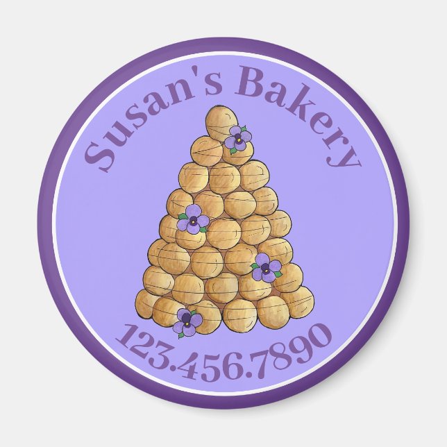 Imã Padaria pastelaria Chef Croquembouche Casamento Co (Frente)