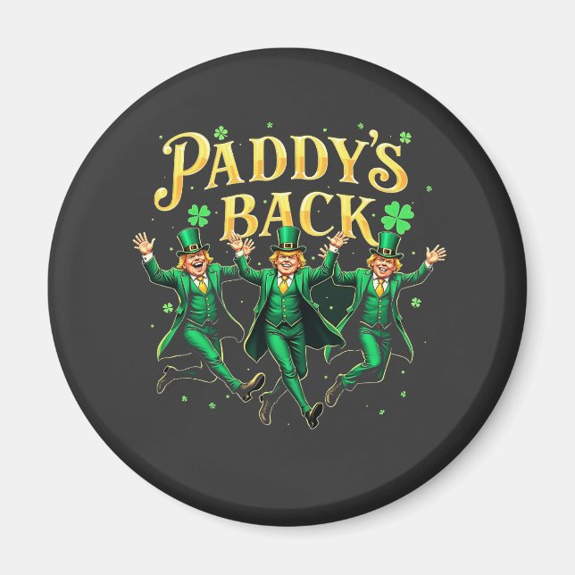 Imã Paddy's Back Dia de São Patrício Trump Dancing (Frente)