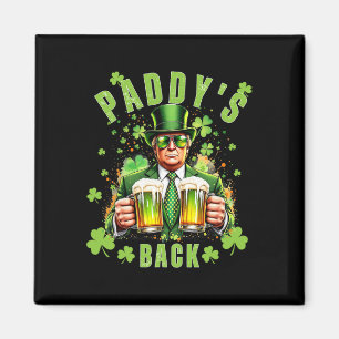 Imã Paddy's Back Funny Trump Dia de São Patrício Irish