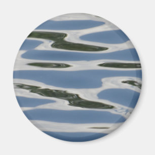 Imã Padrão Abstrato Azul E Branco