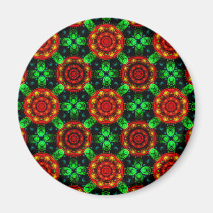 Imã Padrão Abstrato Floral Moderno Boho Elegante #504