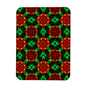 Ímã Padrão Abstrato Floral Moderno Boho Elegante #504