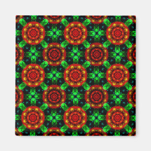 Imã Padrão Abstrato Floral Moderno Boho Elegante #504