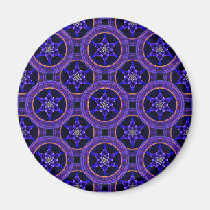 Imã Padrão Abstrato Floral Moderno Boho Elegante #505