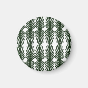 Imã Padrão Abstrato Personalizado de Pinheiro Verde Fl