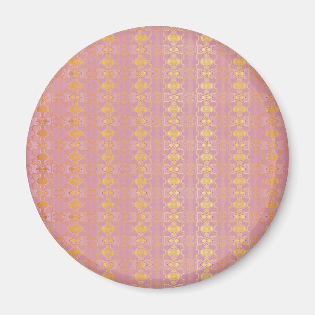 Imã padrão abstrato rosa (Frente)