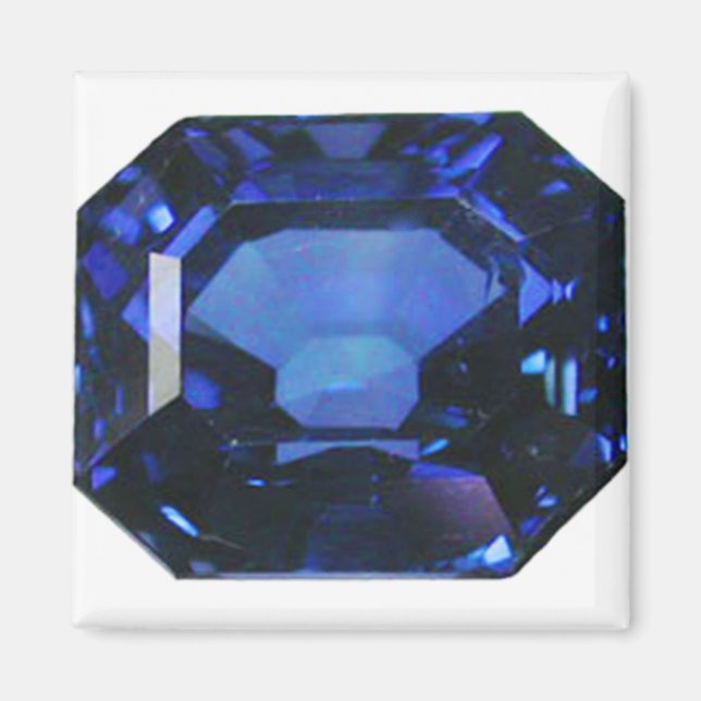Imã Padrão Azul de Sapphire Retangular (Frente)