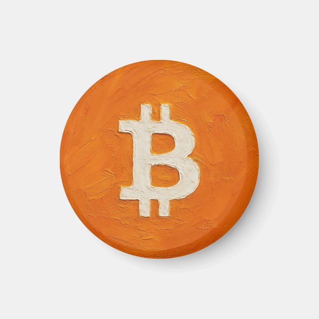 Imã Padrão Bitcoin (Óleo, Estilo: 1) (Frente)