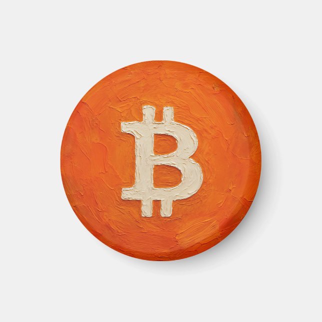 Imã Padrão Bitcoin (Óleo, Estilo: 3) (Frente)