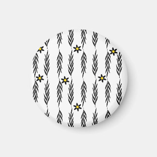 Imã Padrão Botânico Moderno Minimalista Floral Sem Cos