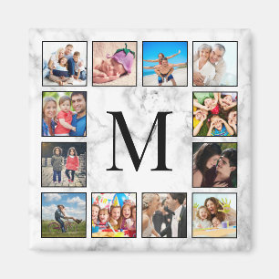 Imã Padrão Branco da Pedra Marble