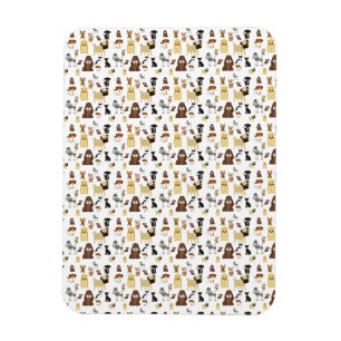 Ímã padrão branco dos cães de fundo.
