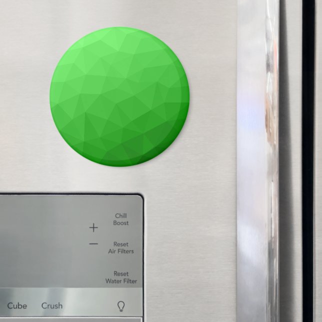Imã Padrão brilhante de malha geométrica verde-claro (In Situ (Fridge))