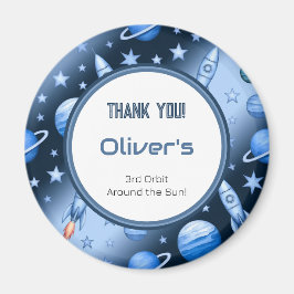 Imã Padrão Celestial de Aventura Cósmica Azul