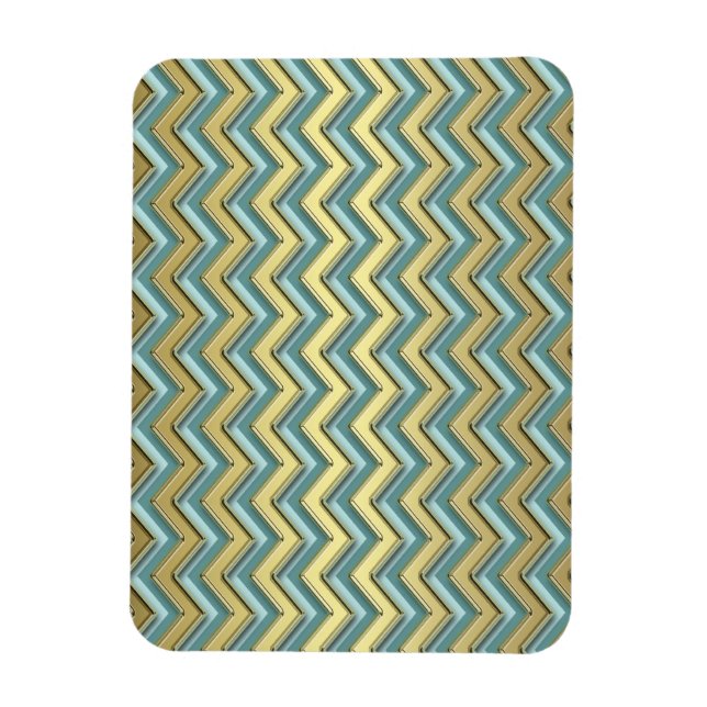 Ímã Padrão Chevron Dourado e lacrimogênio (Vertical)