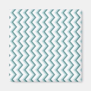 Imã Padrão Chevron ZigZag em verde-minúsculo