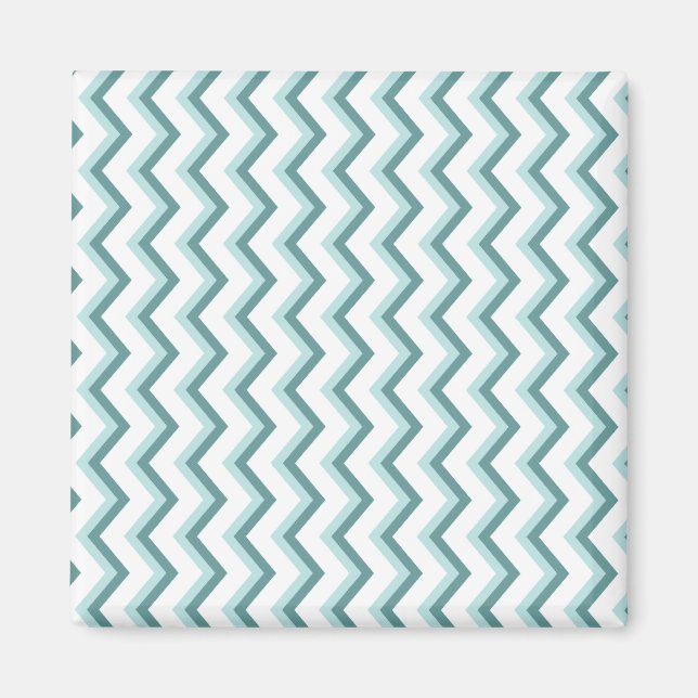 Imã Padrão Chevron ZigZag em verde-minúsculo (Frente)