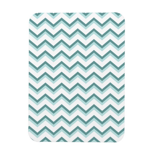 Ímã Padrão Chevron ZigZag em verde-minúsculo (Vertical)