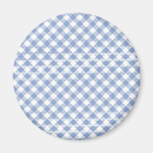 Imã Padrão clássico Gingham azul verificado