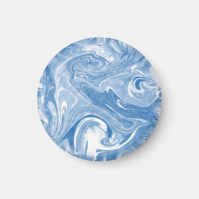 Imã Padrão Colorido de Arte Marble. (Frente)