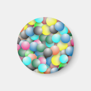 Imã Padrão Colorido de Balões Multicoloridos