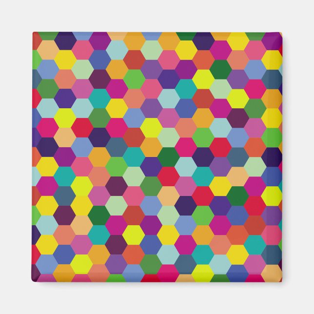 Imã Padrão Colorido Moderno - hipster primavera de Mod (Frente)