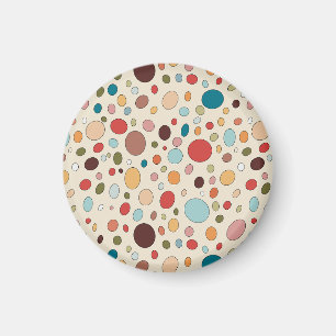 Imã Padrão Colorido Oval Delicioso