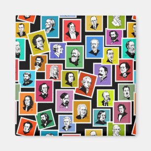 Imã Padrão com retratos dos maiores compositores