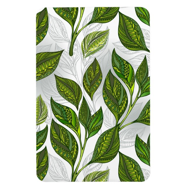 Ímã Padrão contínuo com folhas de chá verde (Vertical)