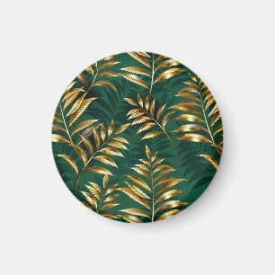 Imã Padrão contínuo com samambaias douradas