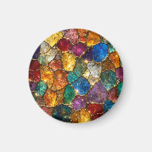 Padrão contínuo de mosaico de cristal colorido de 