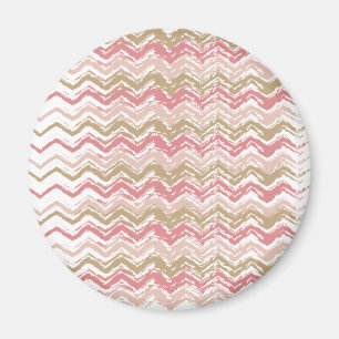 Imã Padrão Coral Spice Scribble ZigZag Chevron