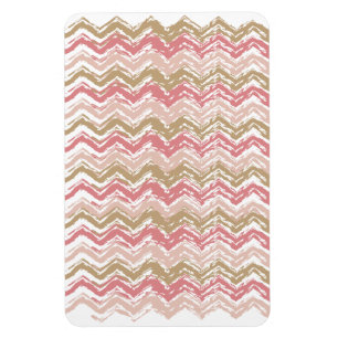 Ímã Padrão Coral Spice Scribble ZigZag Chevron