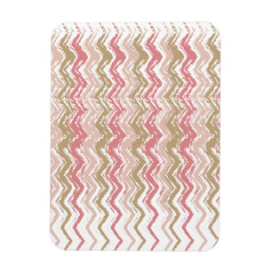 Ímã Padrão Coral Spice Scribble ZigZag Chevron